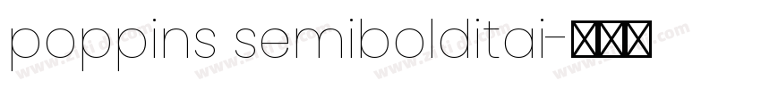 poppins semibolditai字体转换